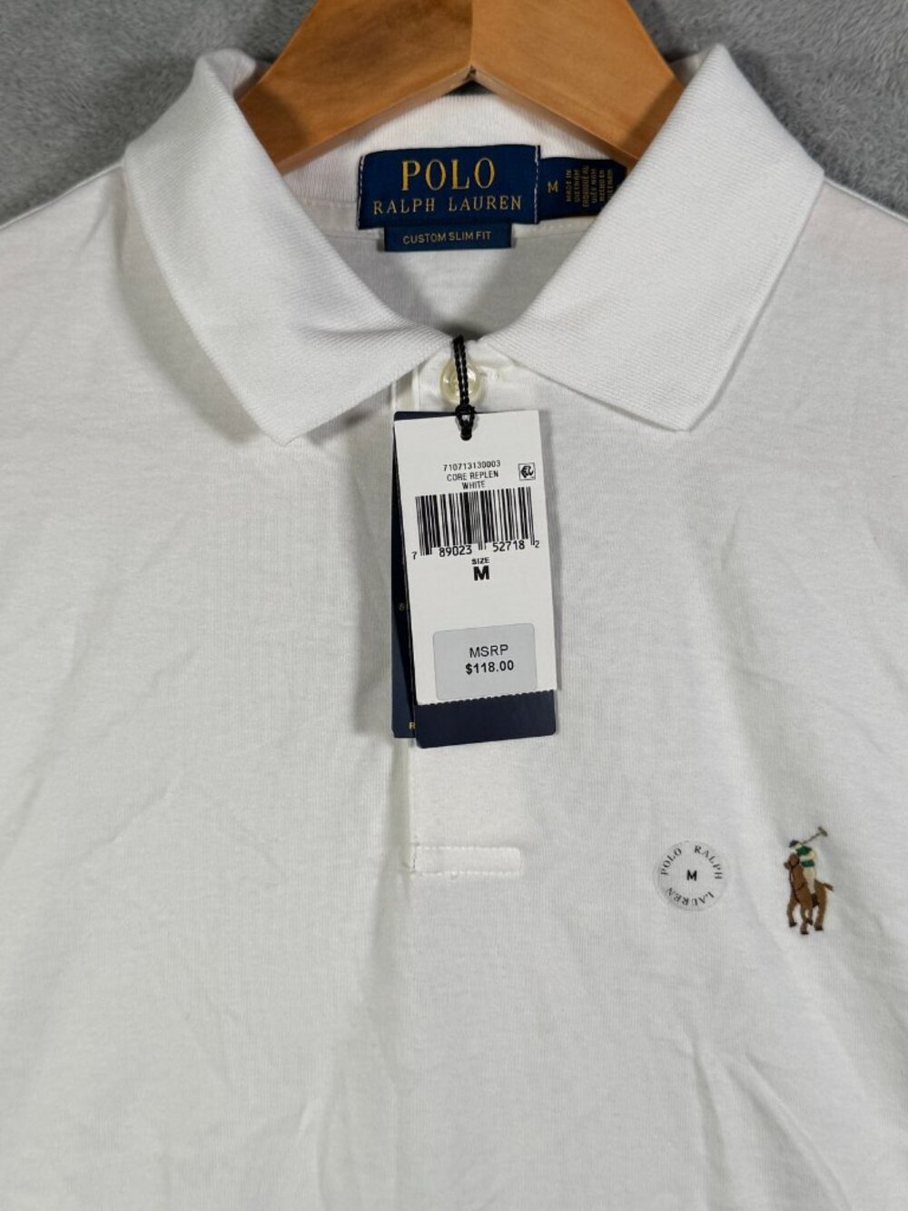 Polo Ralph Lauren Shirt Mens M White Custom SLIM Fit Short Sleeve Soft $118